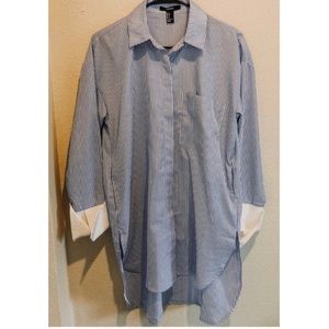 Oversized boyfriend shirt dress